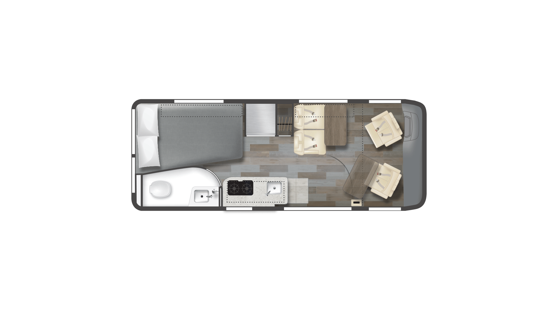 2027 Winnebago Travato 59G floorplan