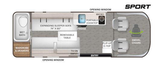 Thor Motor Coach Tellaro 20LS floorplan