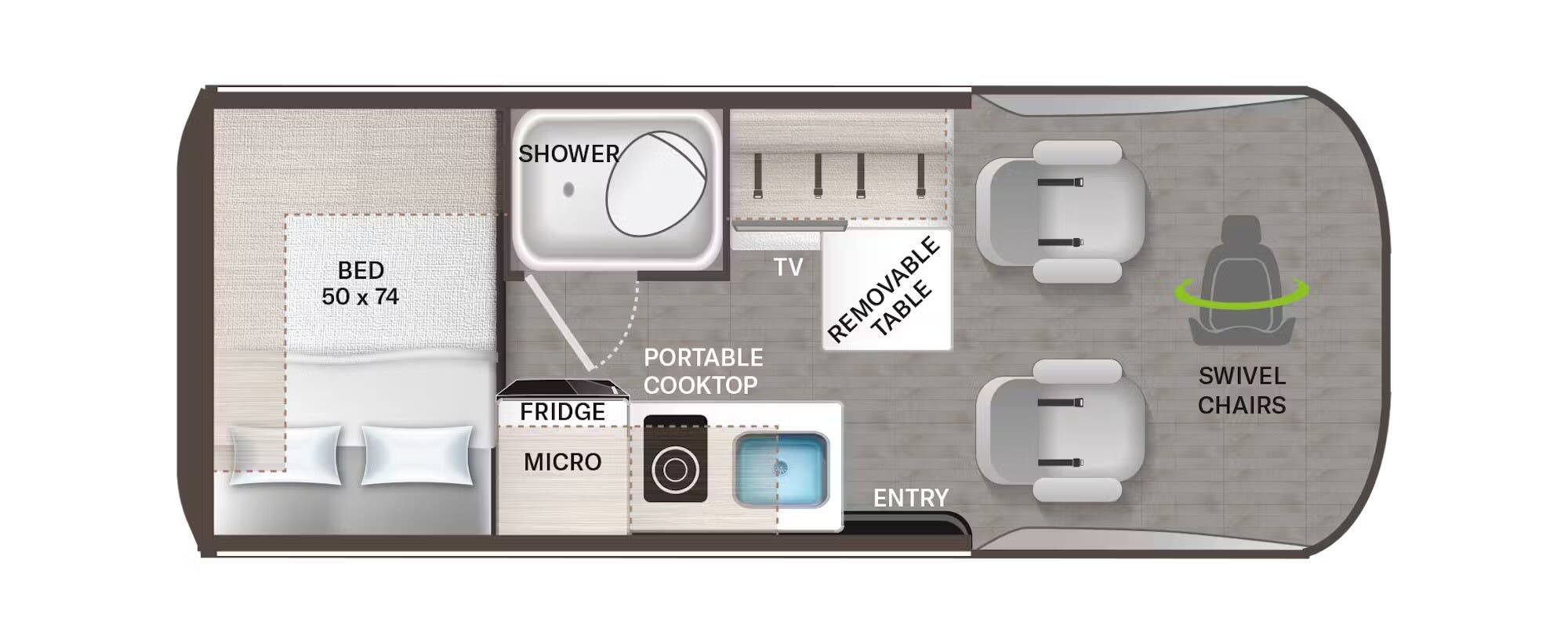 Thor Motor Coach Tranquility 19M floorplan