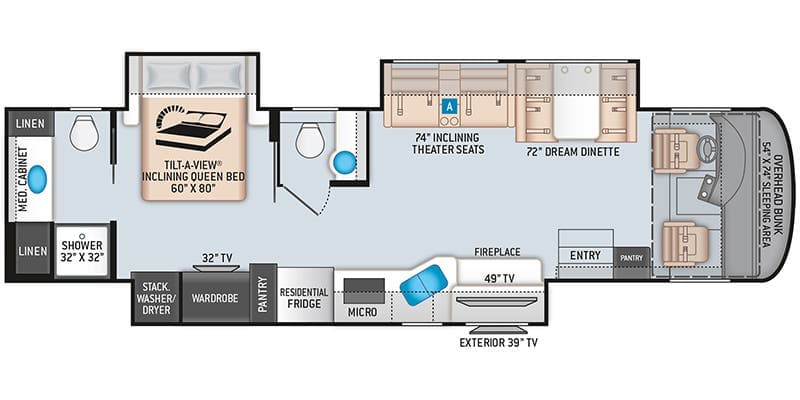2023 Thor Motor Coach Palazzo 37.5 floorplan