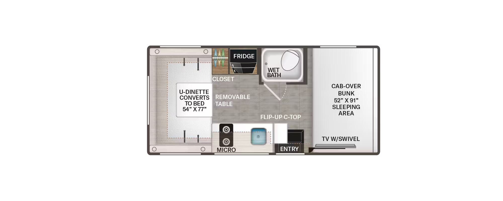 2027 Thor Motor Coach Four Winds 19Z floorplan