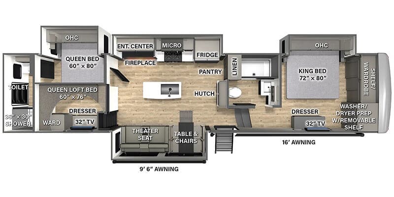 2025 Palomino Columbus 376DS floorplan