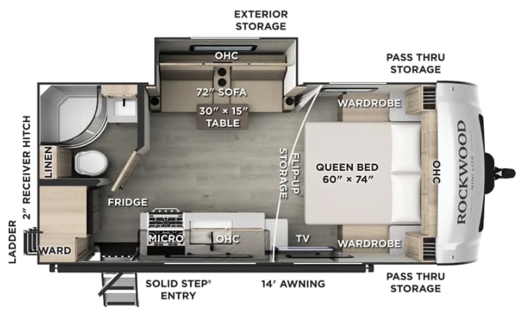 Forest River Rockwood Mini Lite 2109S floorplan