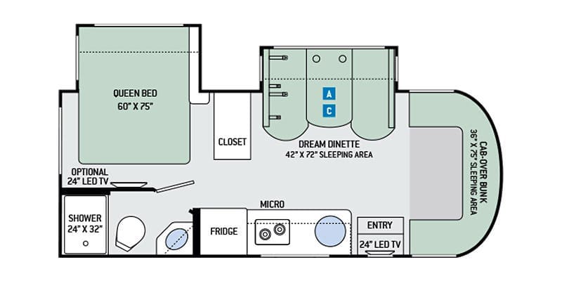 2018 Thor Motor Coach Synergy SD24 floorplan