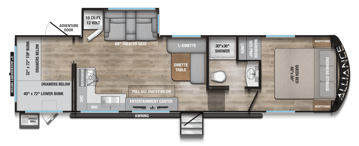 Alliance RV Avenue 29BH floorplan