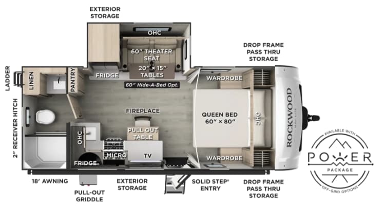Forest River Rockwood Mini Lite 2213S floorplan