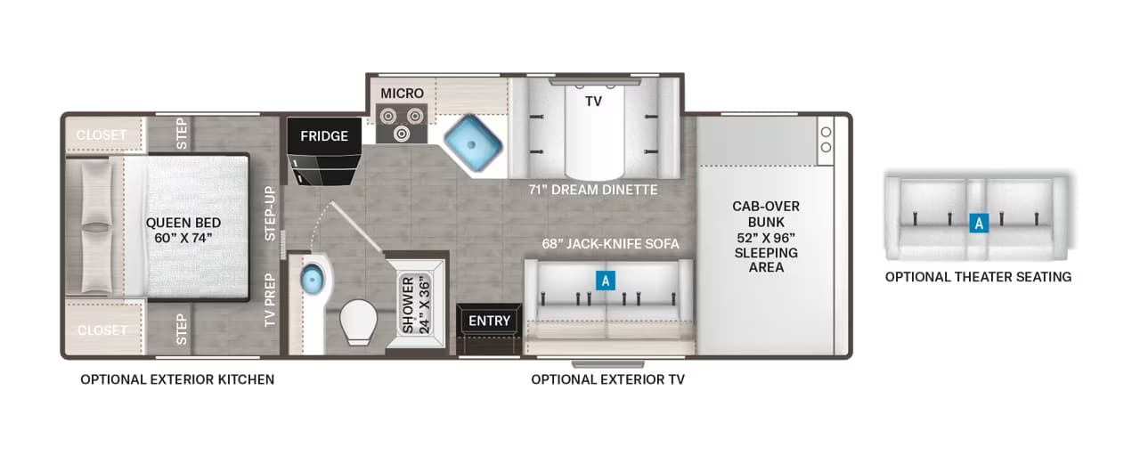 2028 Thor Motor Coach Four Winds 28Z floorplan