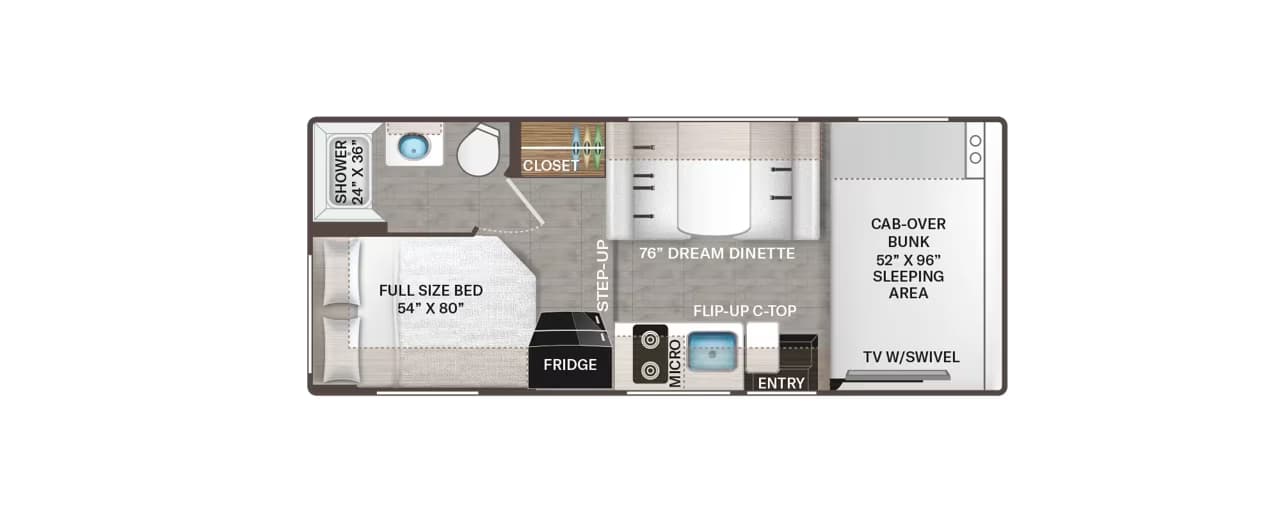 2027 Thor Motor Coach Four Winds 21Z floorplan