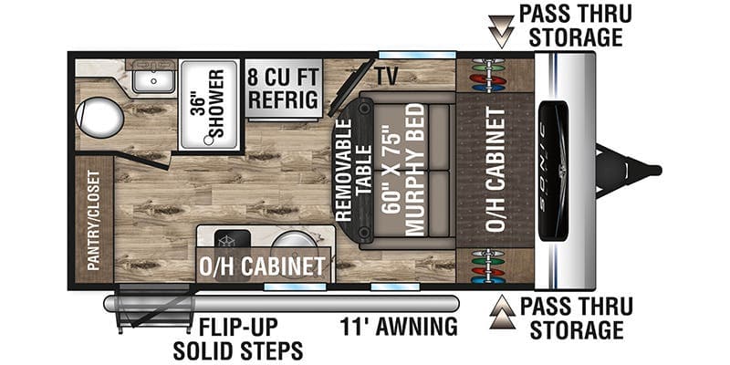 2023 Venture RV Sonic Lite 150VRK floorplan