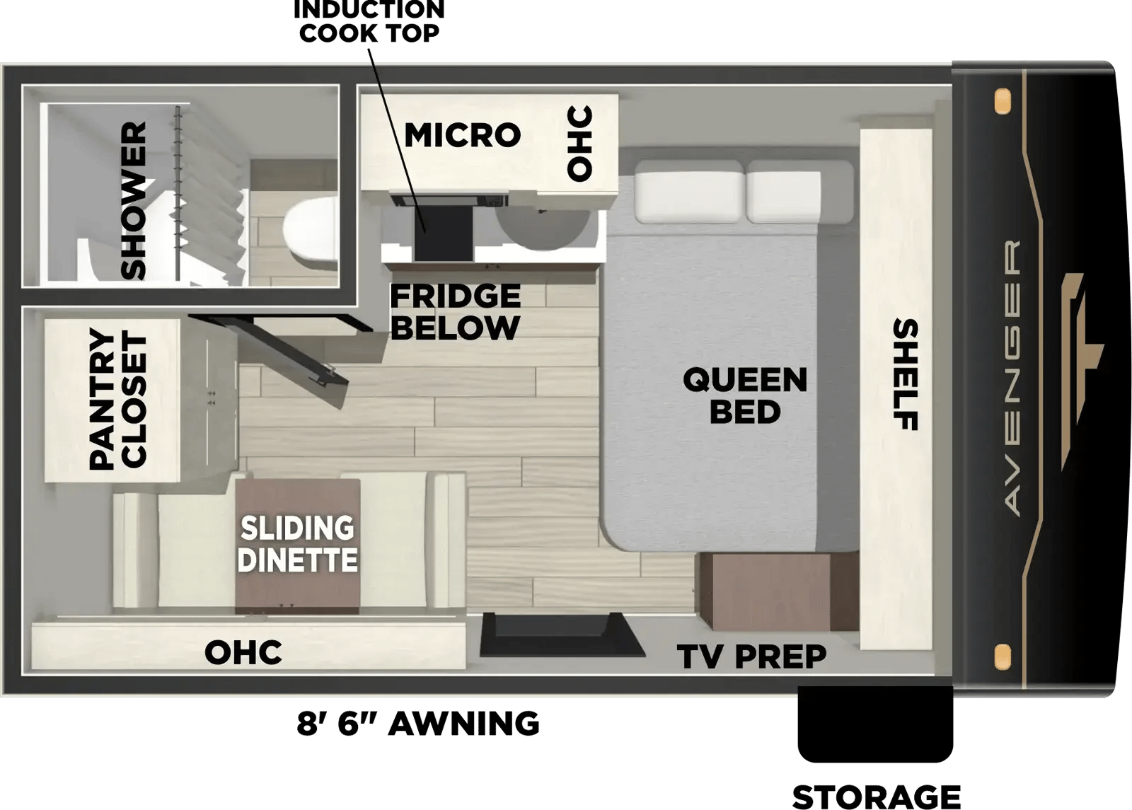 Forest River Avenger LT 12RDX floorplan