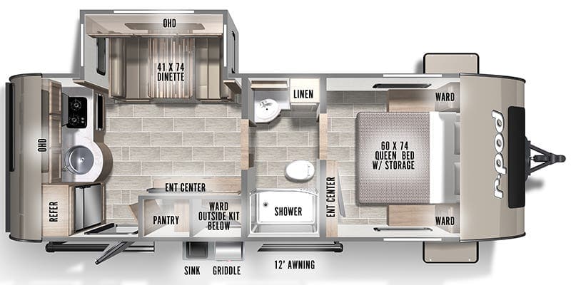 2022 Forest River R-Pod RP-202 floorplan