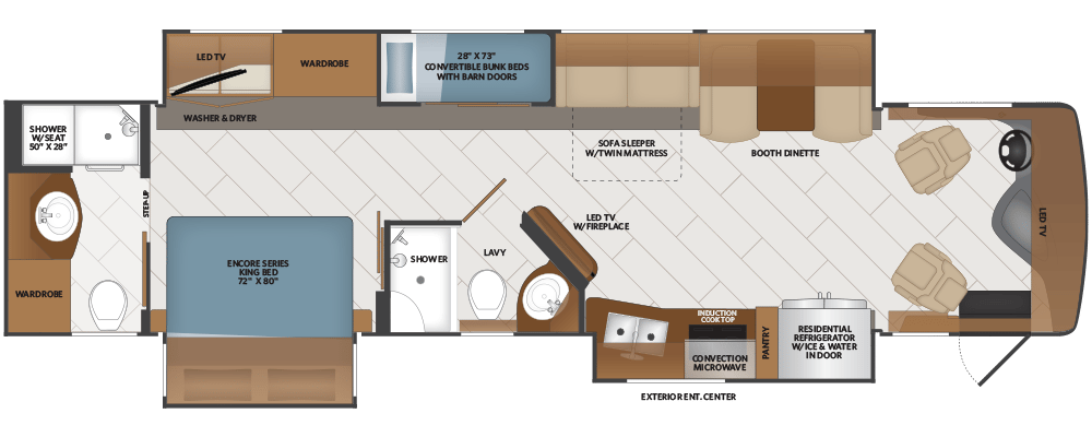 2026 Fleetwood Discovery 38N floorplan