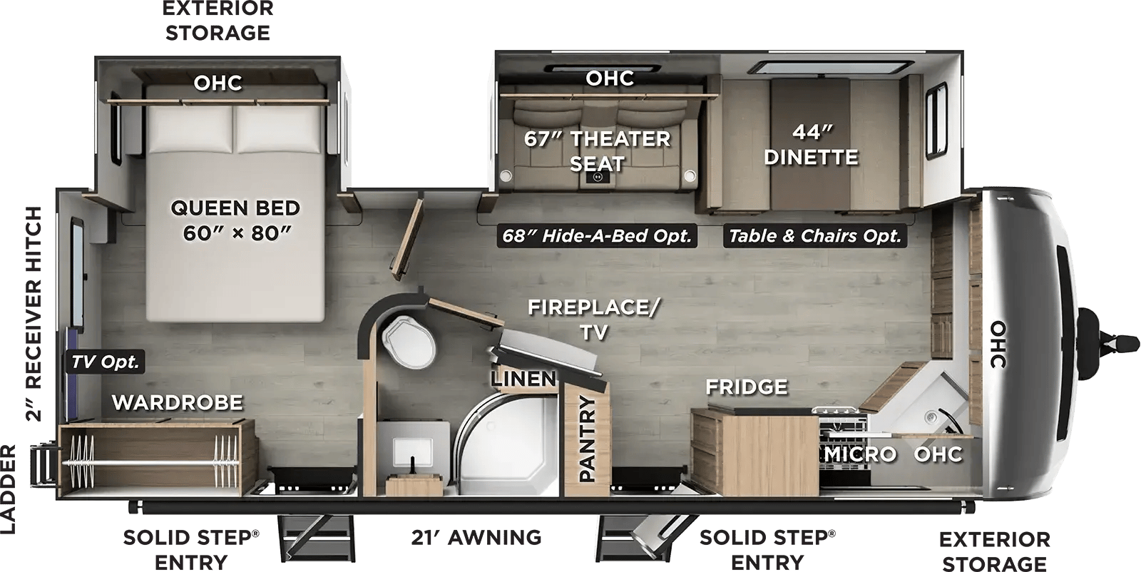 2027 Forest River Rockwood Ultra Lite 2608BS floorplan