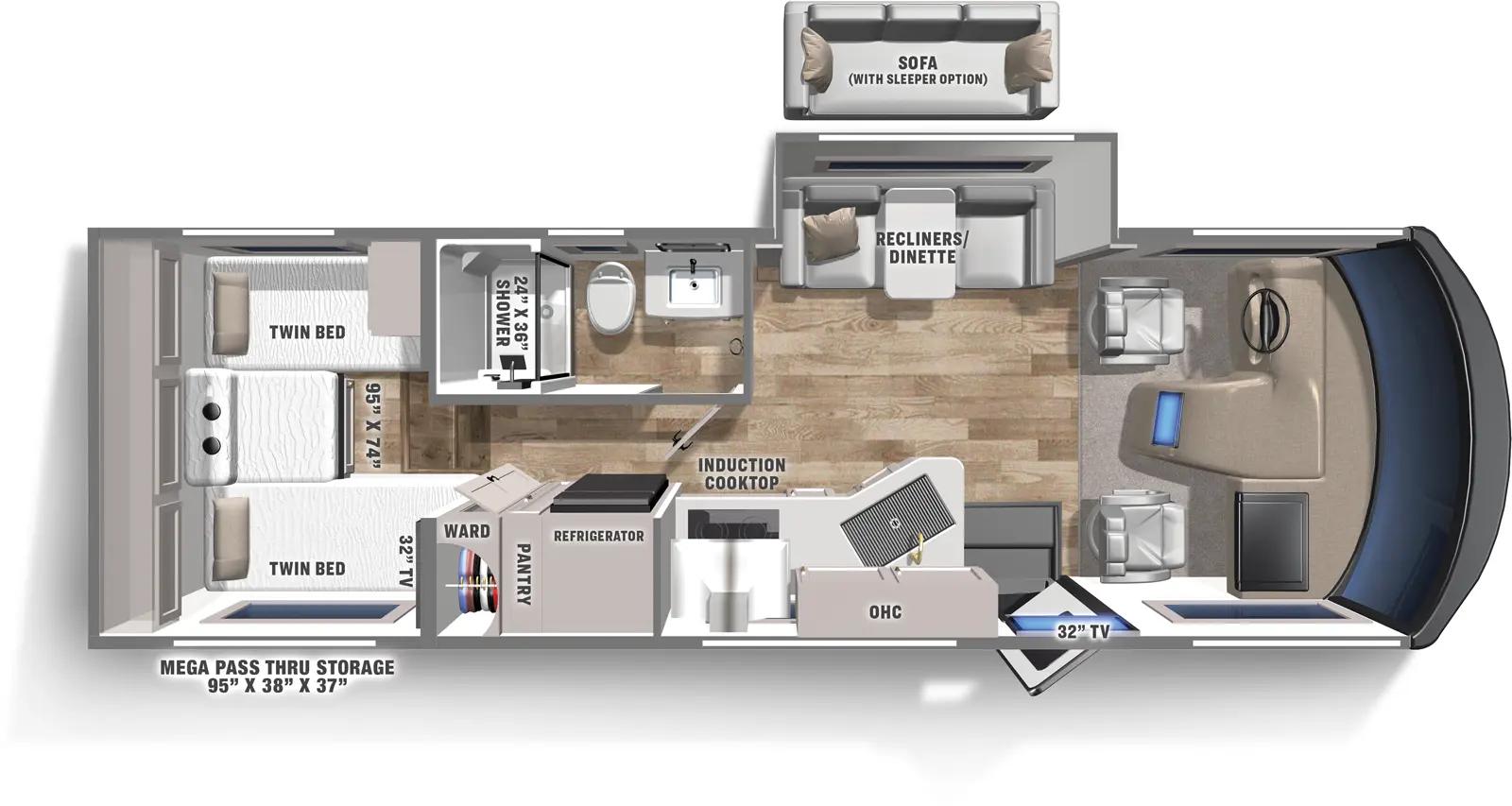 Coachmen Euro 25TB floorplan