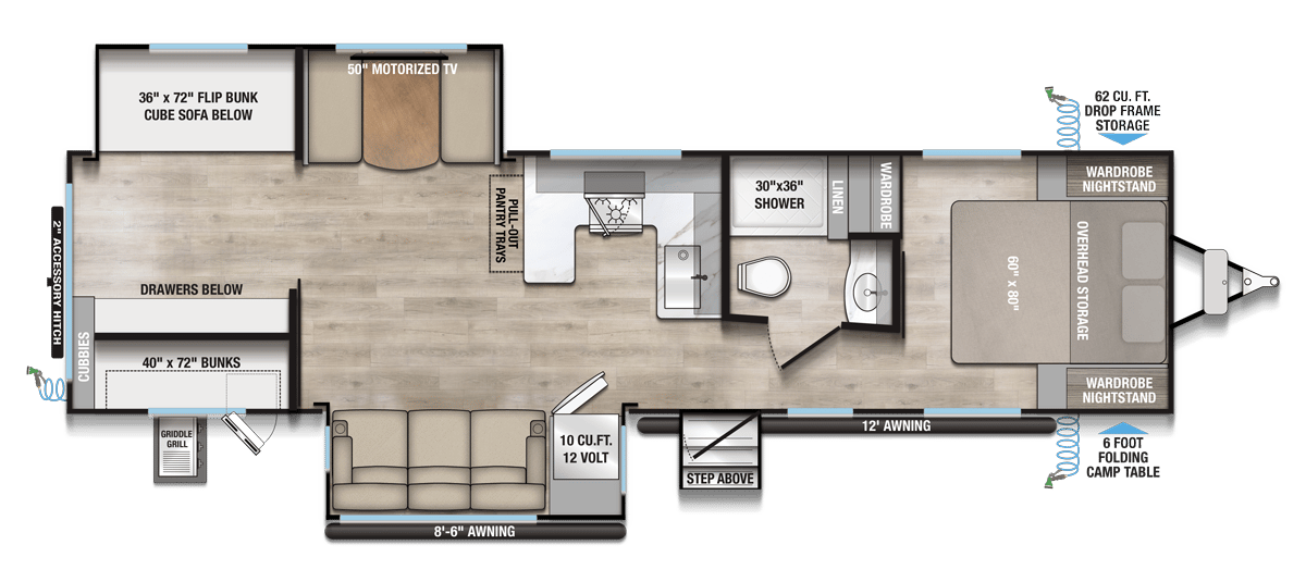 2026 Alliance RV Delta 321BH floorplan