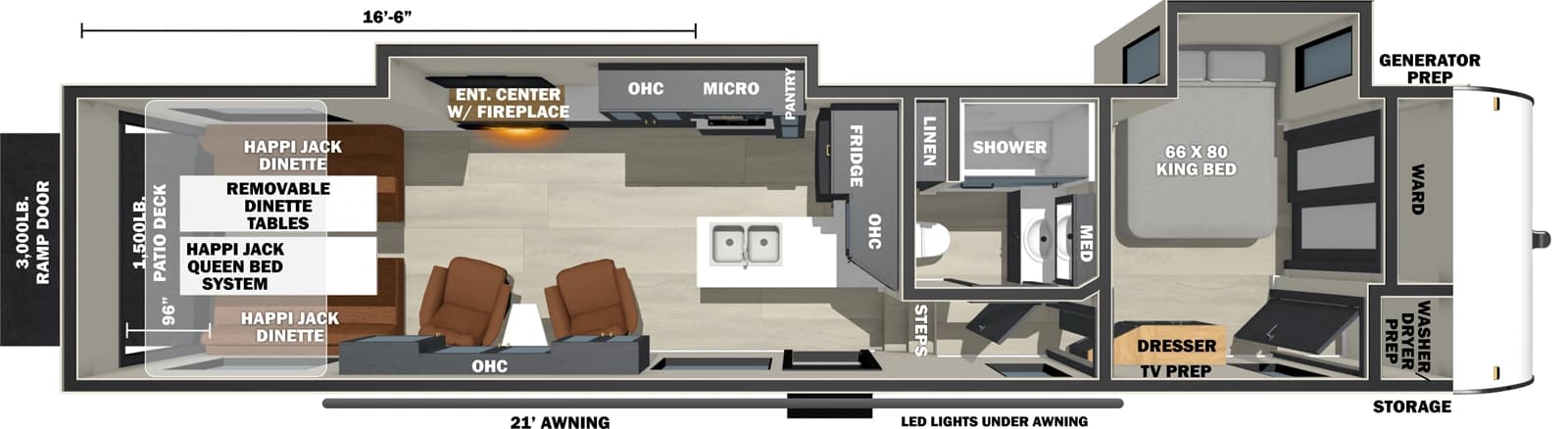 Forest River Stealth 3217GX floorplan