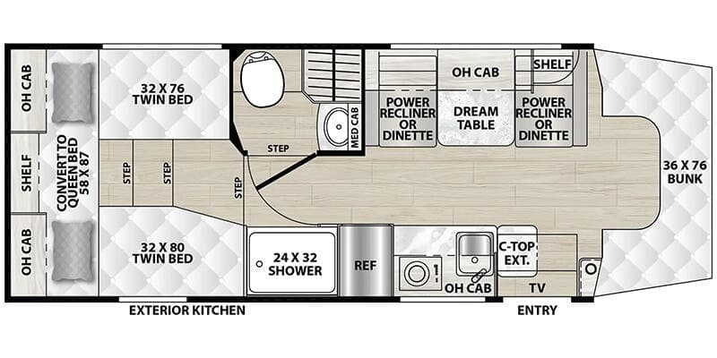 2026 Coachmen Cross Trail EV 26TB - ATH Overland floorplan