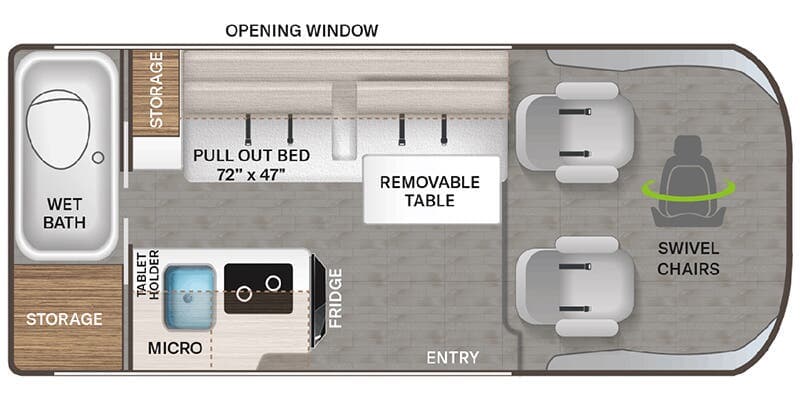 2023 Thor Motor Coach Scope 18M floorplan