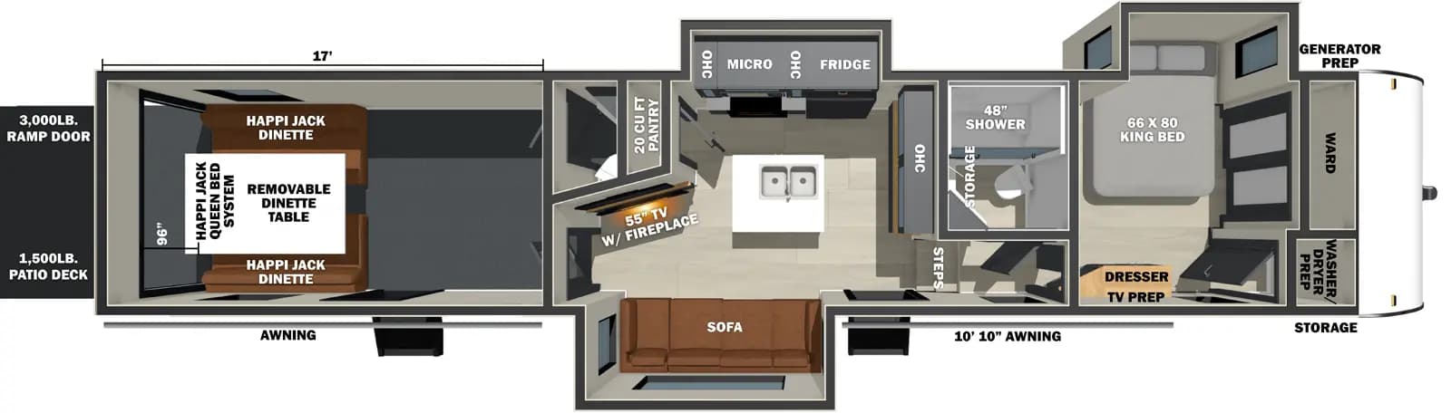 Forest River Stealth 4017GX floorplan