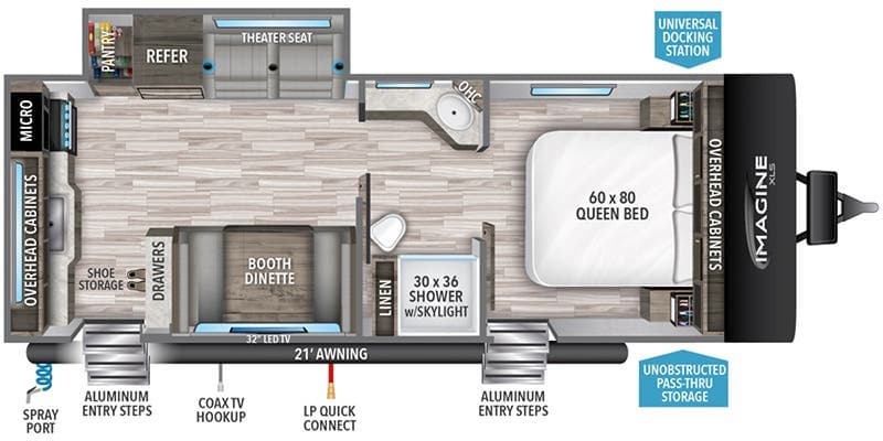 2023 Grand Design Imagine XLS 23LDE floorplan