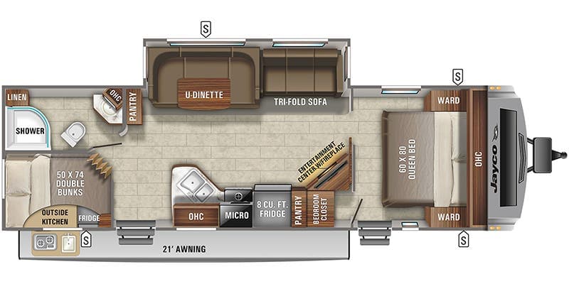 2021 JAYCO WHITEHAWK 29BH floorplan