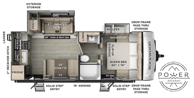 Forest River Rockwood Mini Lite 2515S floorplan
