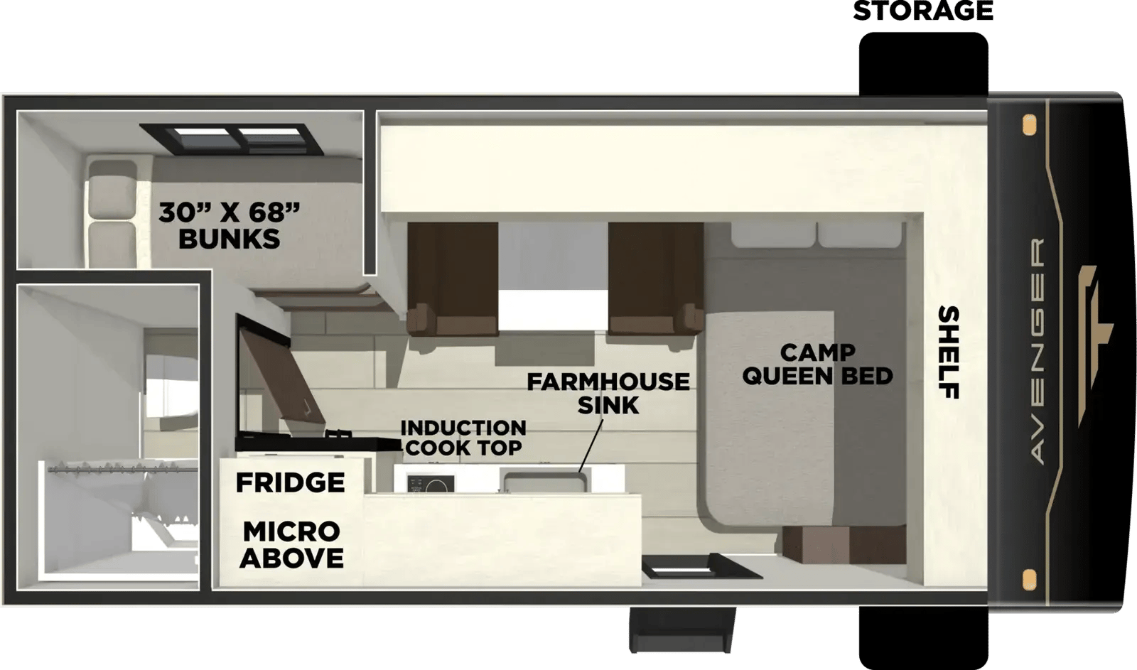 Forest River Avenger LT 16BHX floorplan