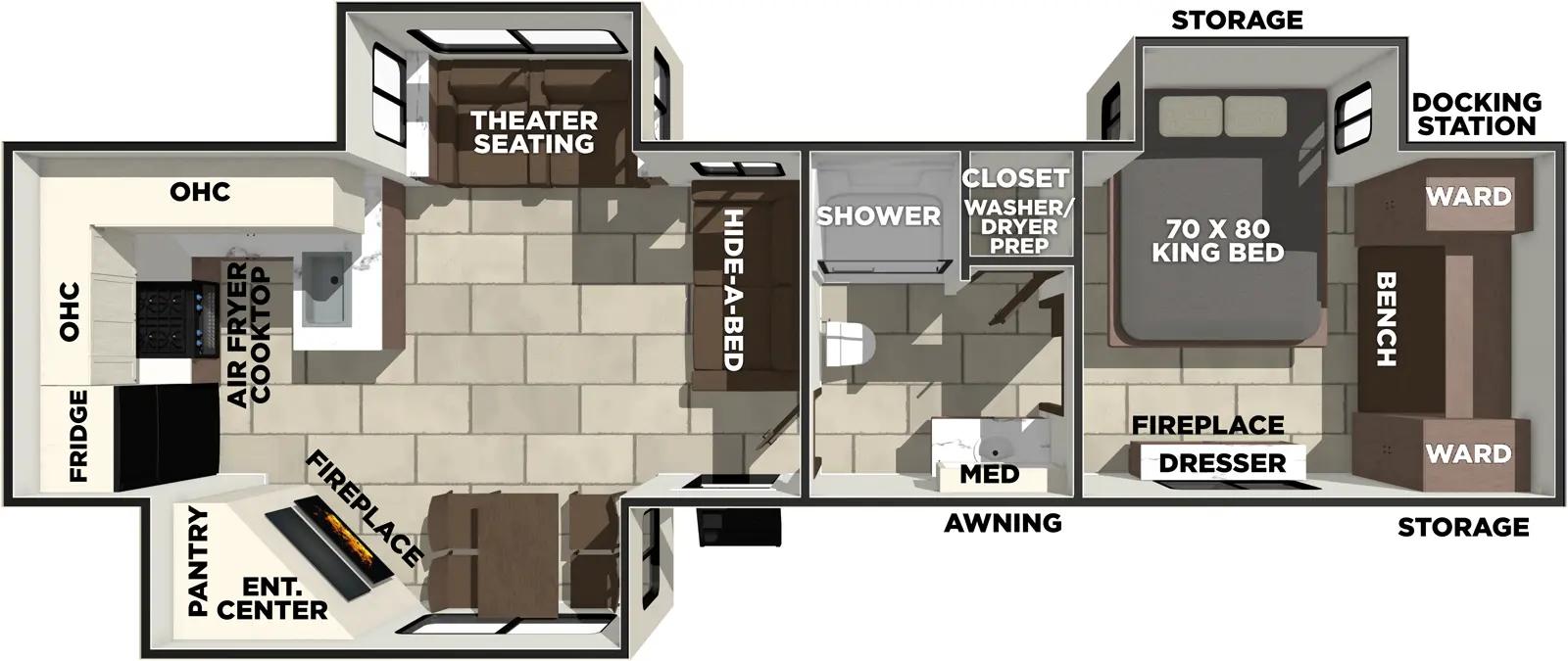 2026 Prime Time LaCrosse 3411RK floorplan