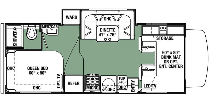 2018 Forest River Forester 2421MS floorplan