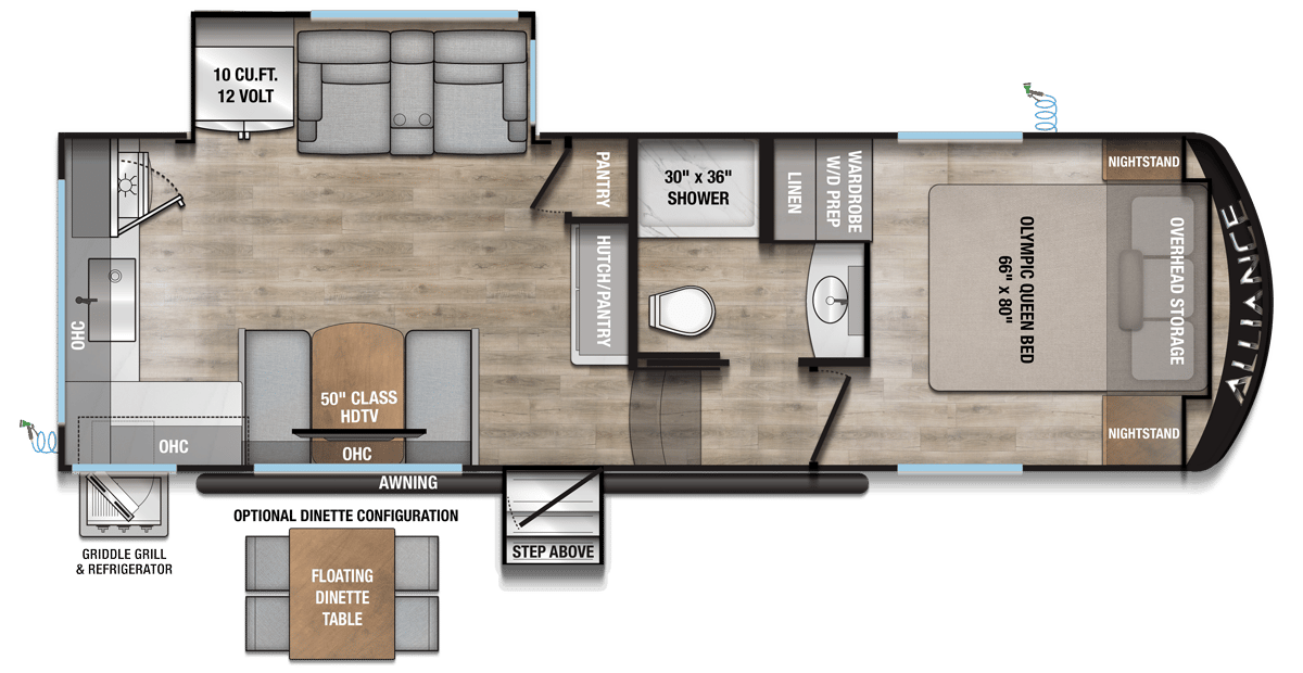 2026 Alliance RV Avenue All-Access 23ML floorplan