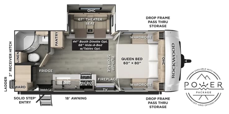 Forest River Rockwood Mini Lite 2205S floorplan