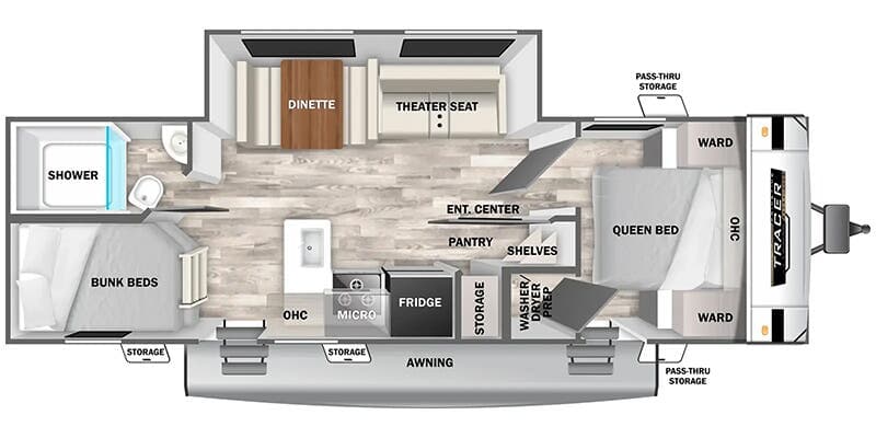 Prime Time Tracer 275BH floorplan