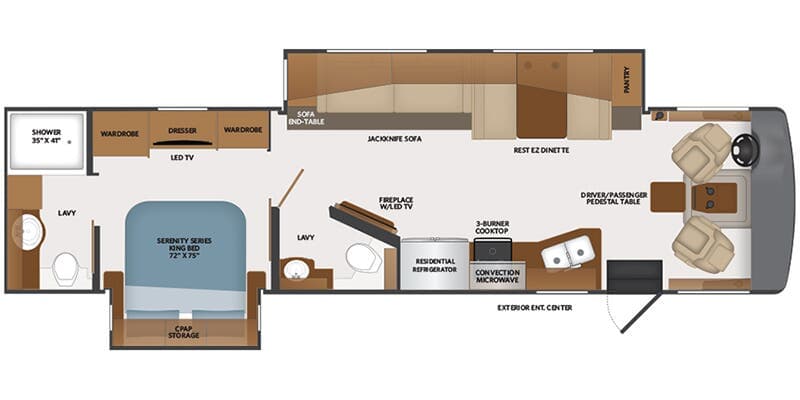 Fleetwood Bounder 35K floorplan