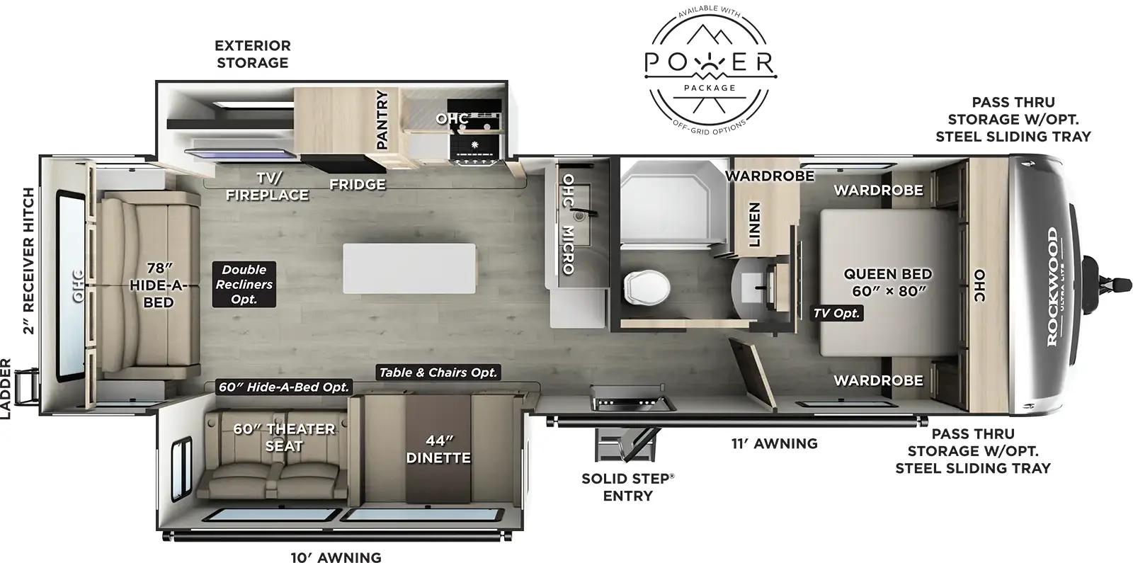 Forest River Rockwood Signature 2906RL floorplan