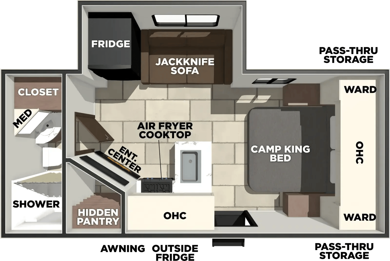 Forest River Tracer 195RB floorplan