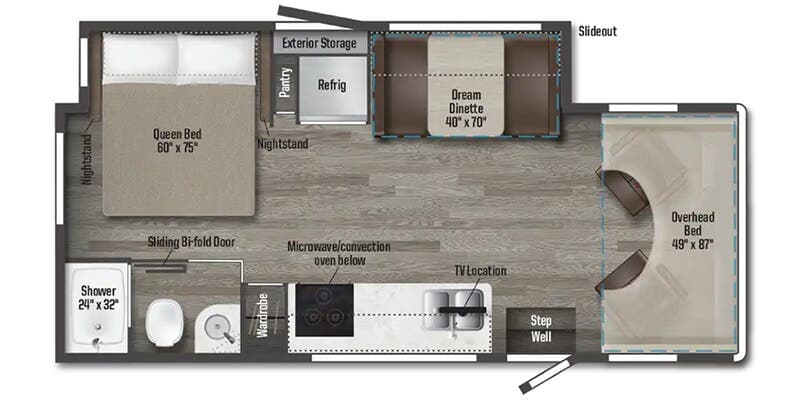 2024 Winnebago Vita 24P floorplan
