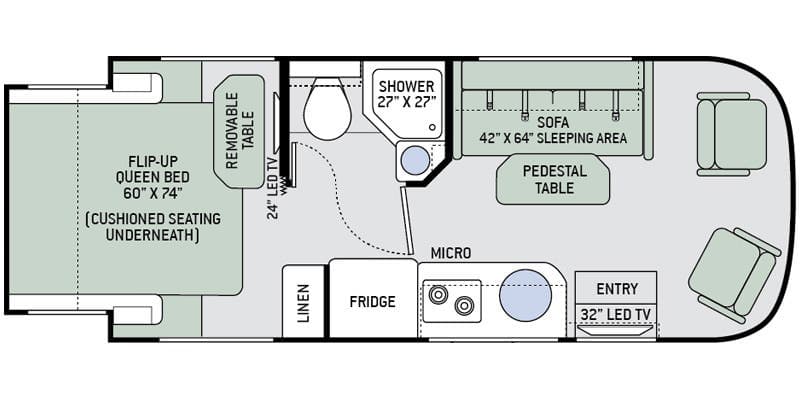 2016 Thor Motor Coach Gemini 23TR floorplan