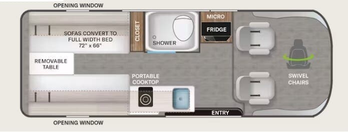 Thor Motor Coach Tellaro 20U floorplan