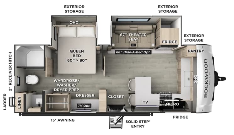 Forest River Rockwood Mini Lite 2523MBR floorplan