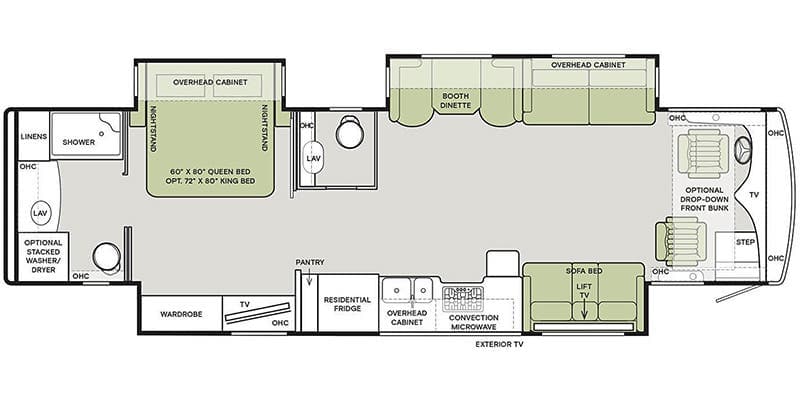 2023 Tiffin Allegro Red 360 37 BA floorplan