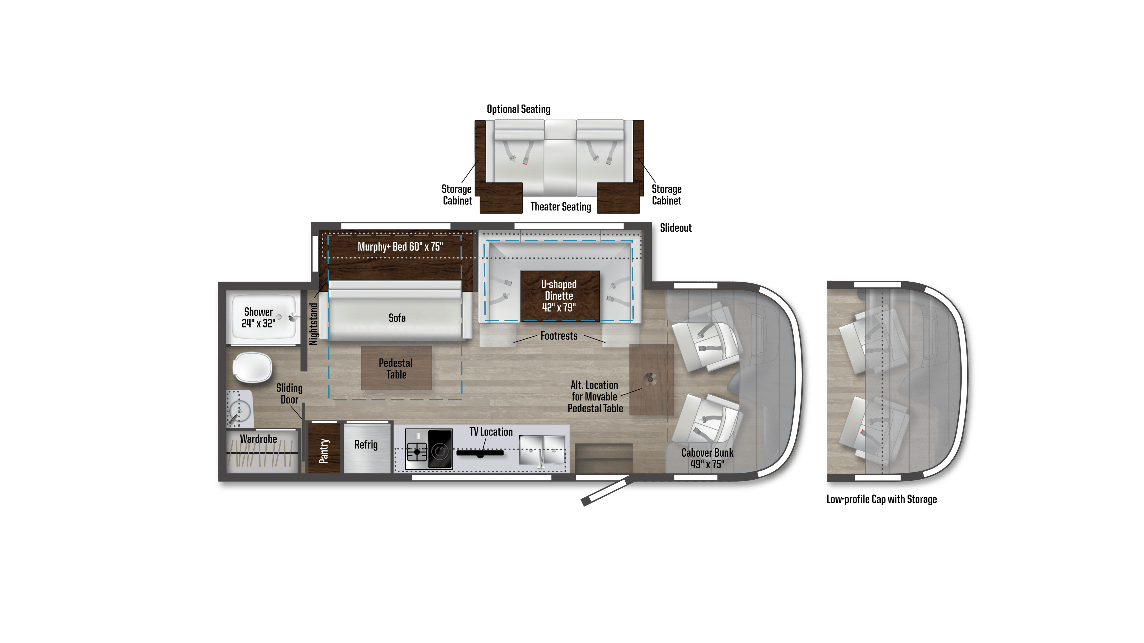 Winnebago View 24D floorplan