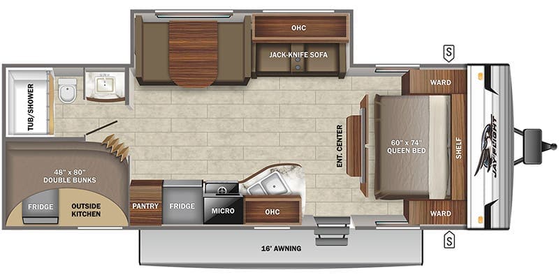 2022 JAYCO JAYFLIGHT 267BHS floorplan
