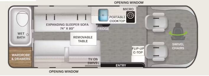 2027 Thor Motor Coach Tellaro 20L floorplan