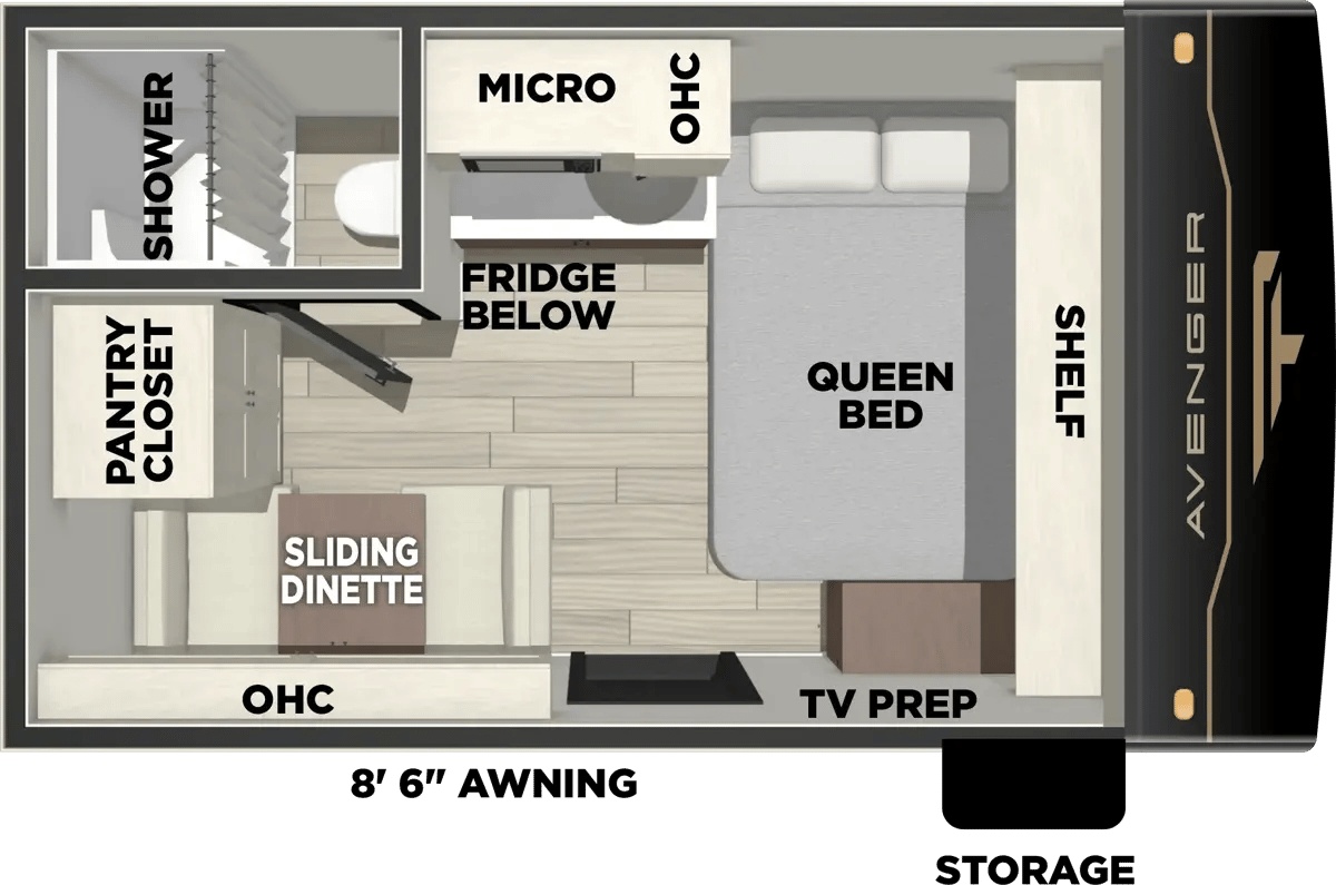 Forest River Avenger 12RDX floorplan