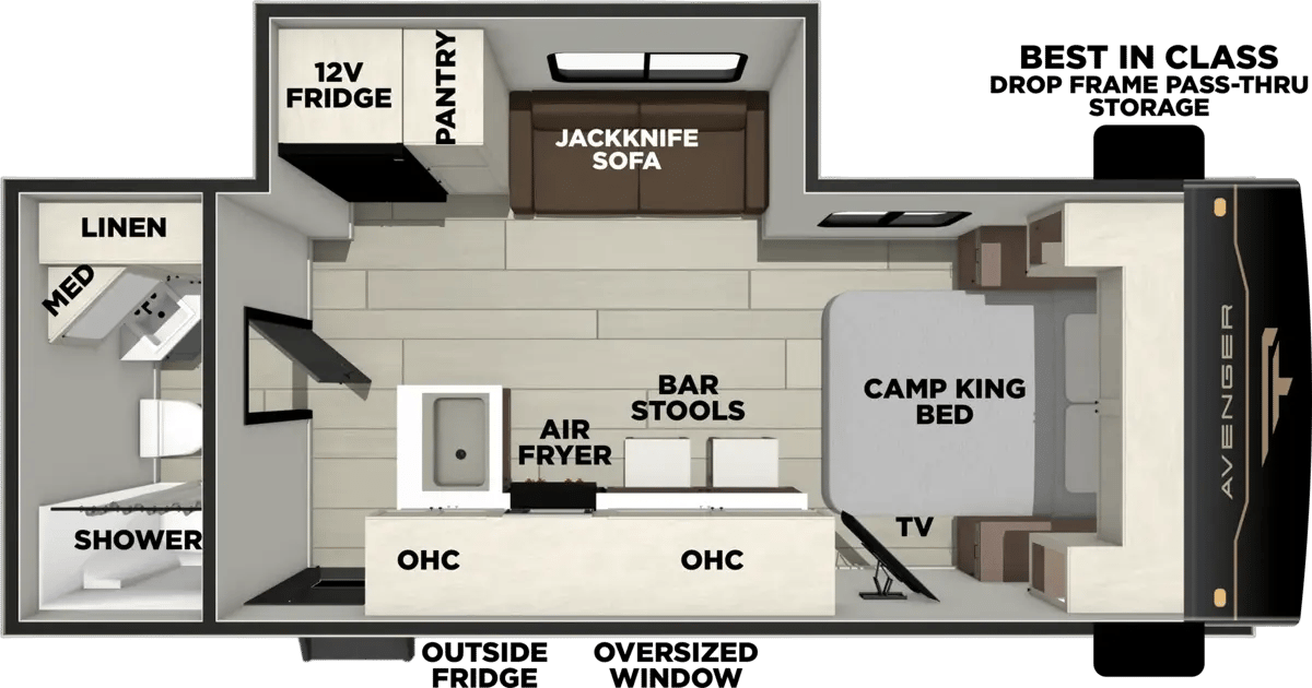 Forest River Avenger 20RBS floorplan
