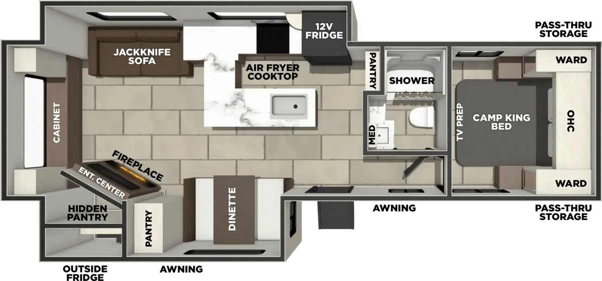 Forest River Tracer 286RL floorplan
