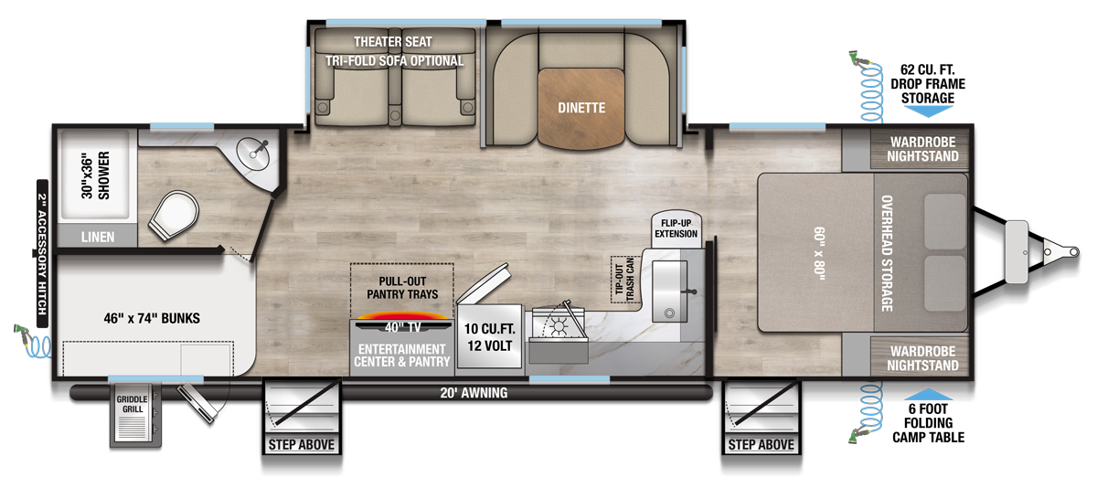 Alliance RV Delta 281BH floorplan