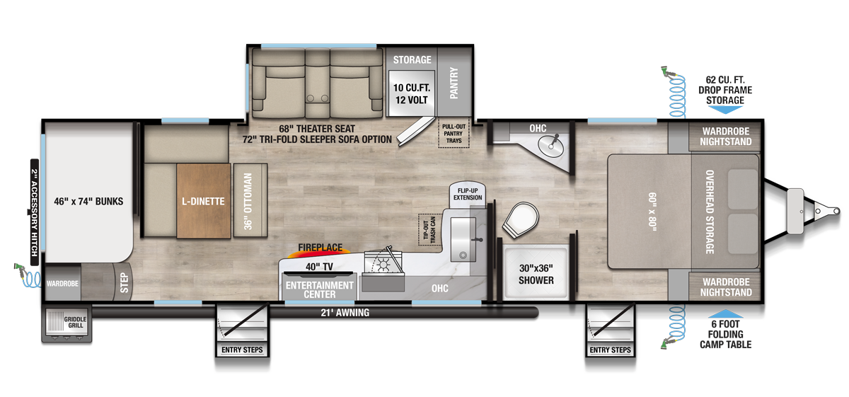 Alliance RV Delta 291BH floorplan