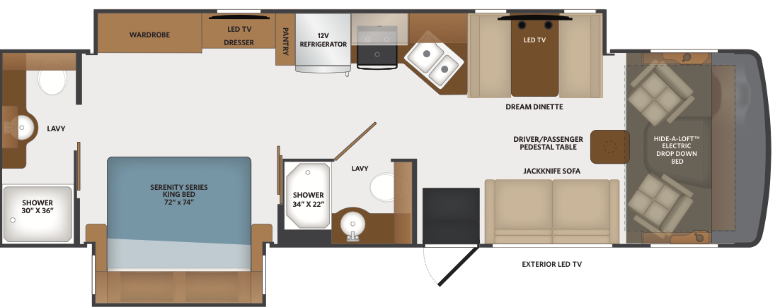 Fleetwood Flair 32S floorplan