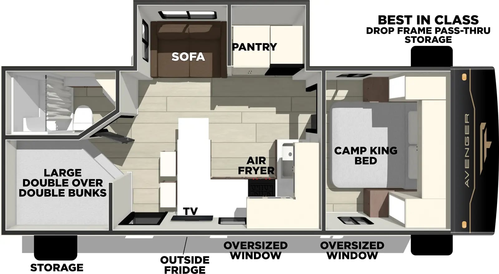 Prime Time Avenger 25MKB floorplan